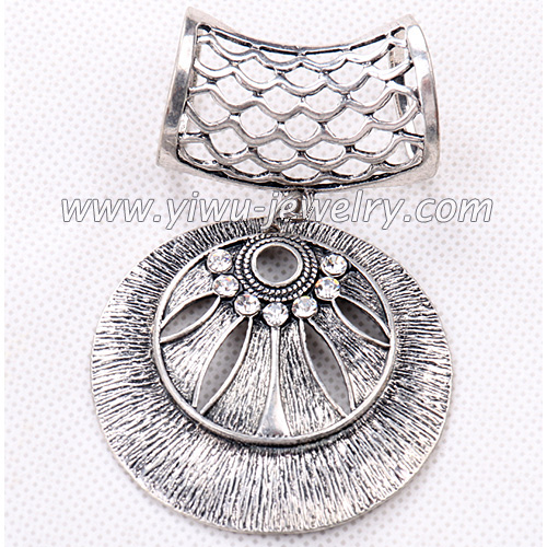 Rhinestone jewelry alloy pendant scarf necklace