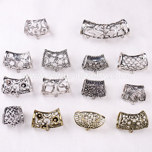 Wave pattern scarves pendant alloy slider parts 
