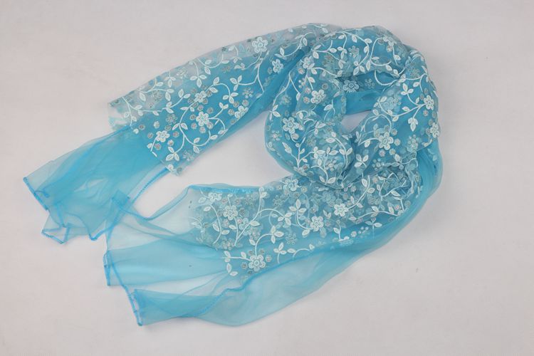 Floral stitching scarves scarf shawl 