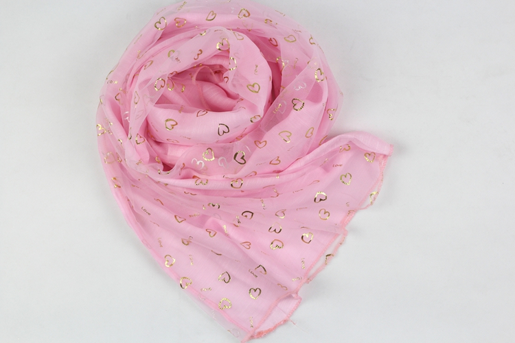 Cute love foil print scarf 