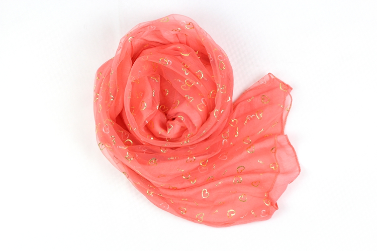 Cute love foil print scarf 