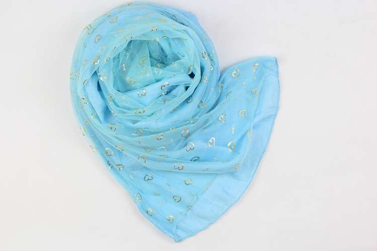 Cute love foil print scarf 