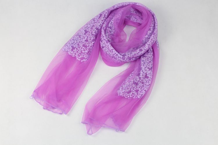 Small flowers splicing women scarf thin section 