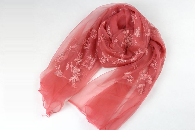 Small flowers splicing women scarf thin section 