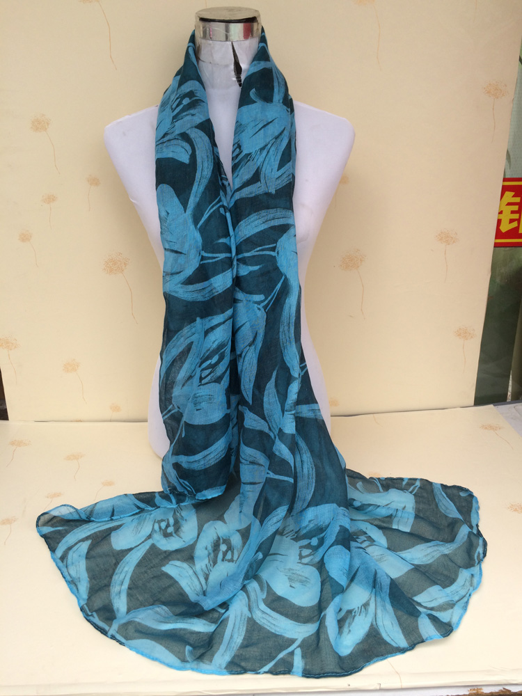 Lily flower scarf voile scarves wholesale