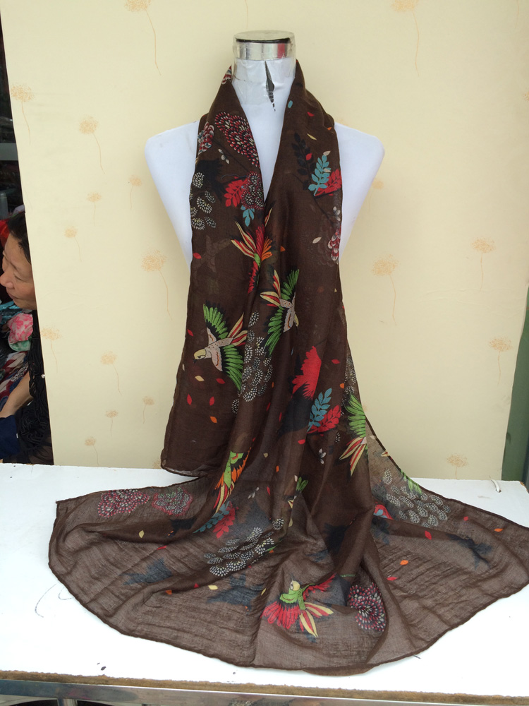 Figure birds scarf voile scarves wholesale 