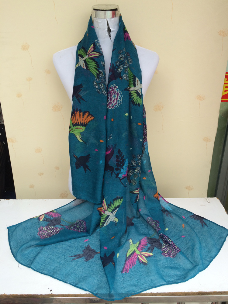 Figure birds scarf voile scarves wholesale 
