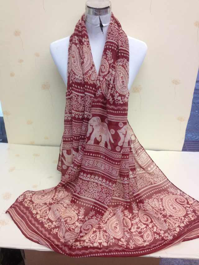 Mini elephant patterned scarves wholesale 