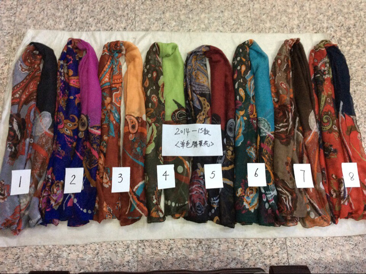Peony printing brand scarf women