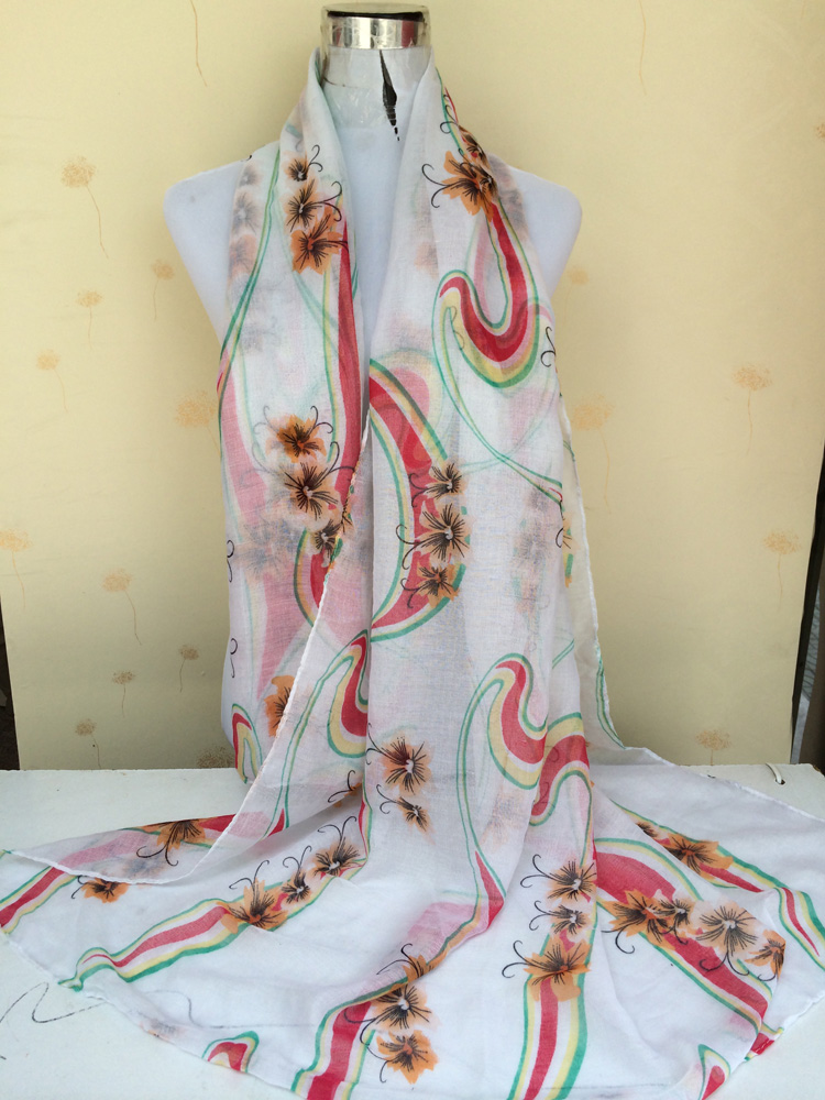 Ribbons printed women's scarves wholesale