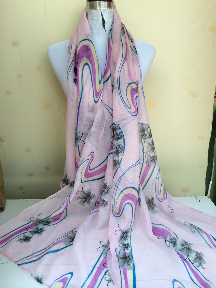 Ribbons printed women's scarves wholesale