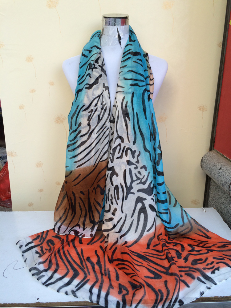 Beautiful color zebra print scarves wholesale