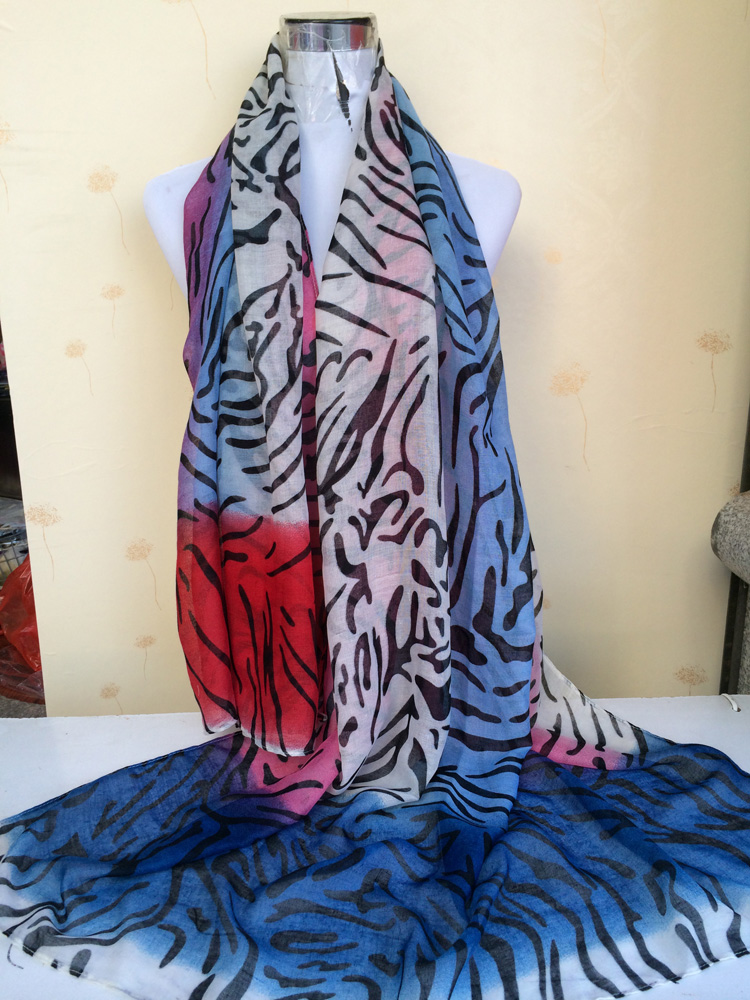 Beautiful color zebra print scarves wholesale