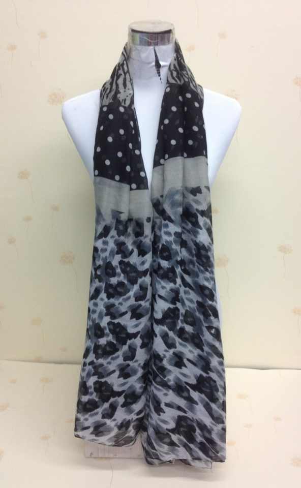 wholesale stitching scarves leopard dot scarf