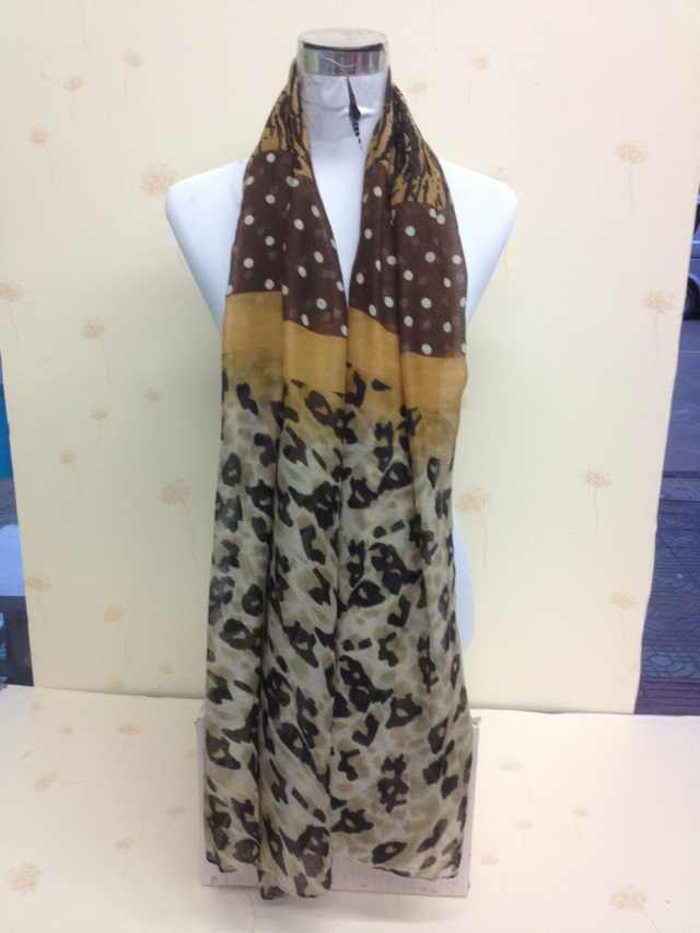 wholesale stitching scarves leopard dot scarf