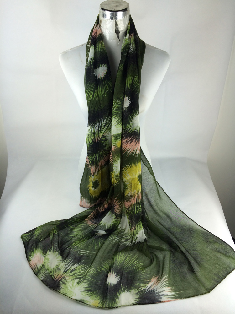Women fireworks printed Led Scarf