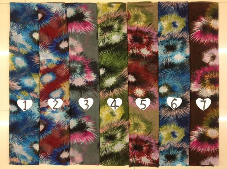 Women fireworks printed Led Scarf