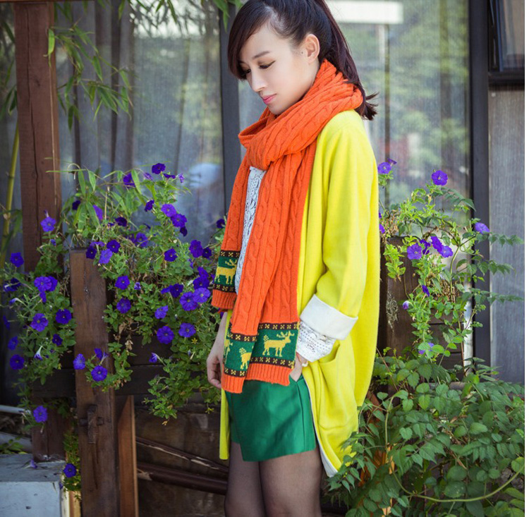Fashion ladies knitted wool scarf wholesale