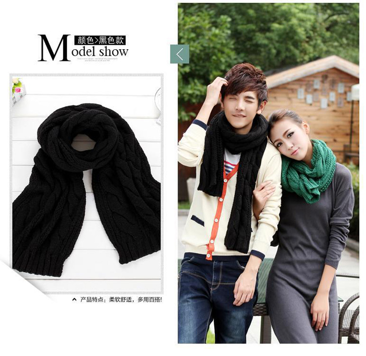 Couple twist wool scarf scarves