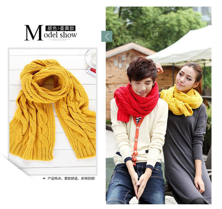 Couple twist wool scarf scarves