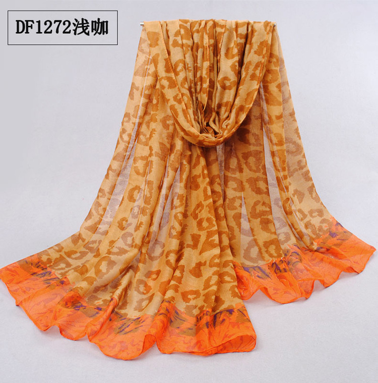 Leopard cotton scarf dress