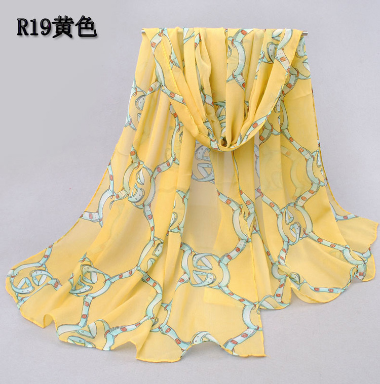 Velvet chiffon scarves women clothing
