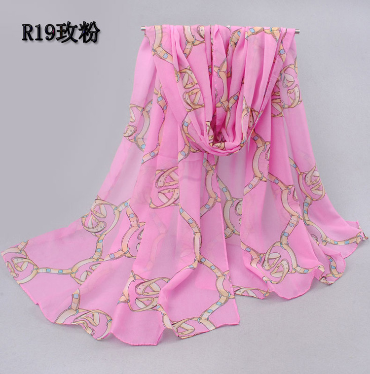 Velvet chiffon scarves women clothing