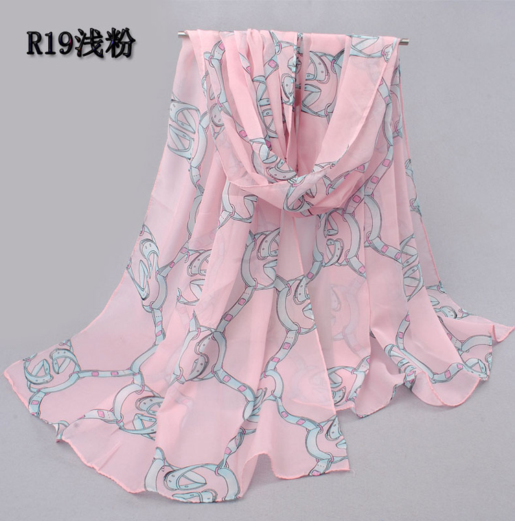 Velvet chiffon scarves women clothing