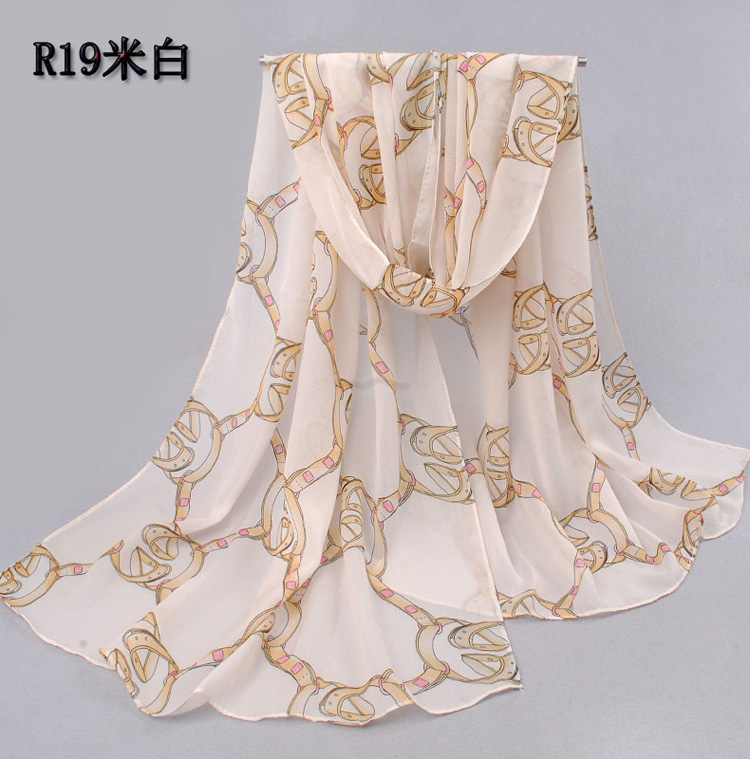Velvet chiffon scarves women clothing