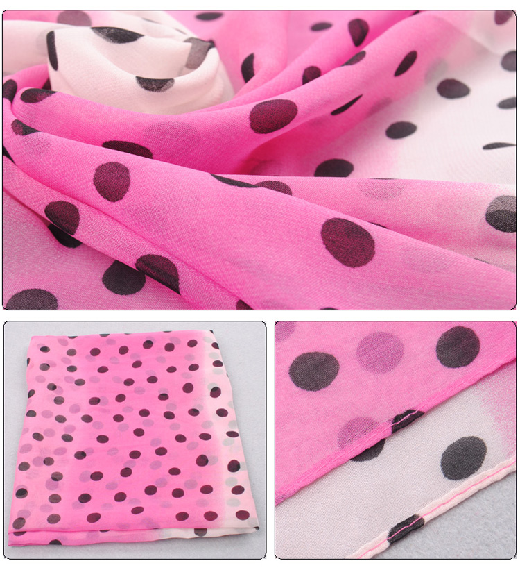 Dot patterned scarves fashion 