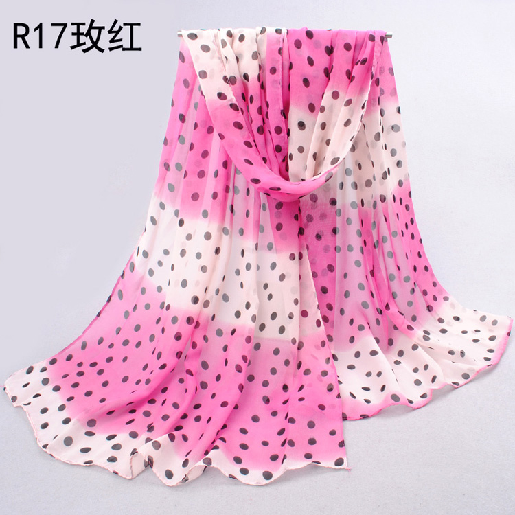 Dot patterned scarves fashion 