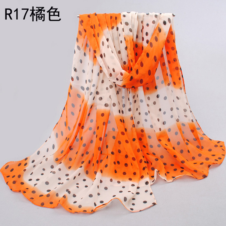 Dot patterned scarves fashion 