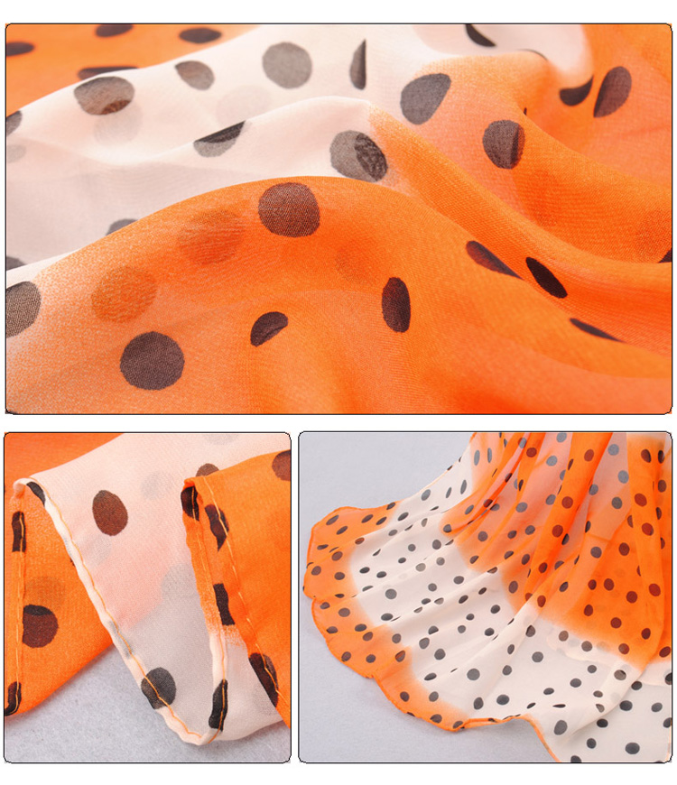 Dot patterned scarves fashion 