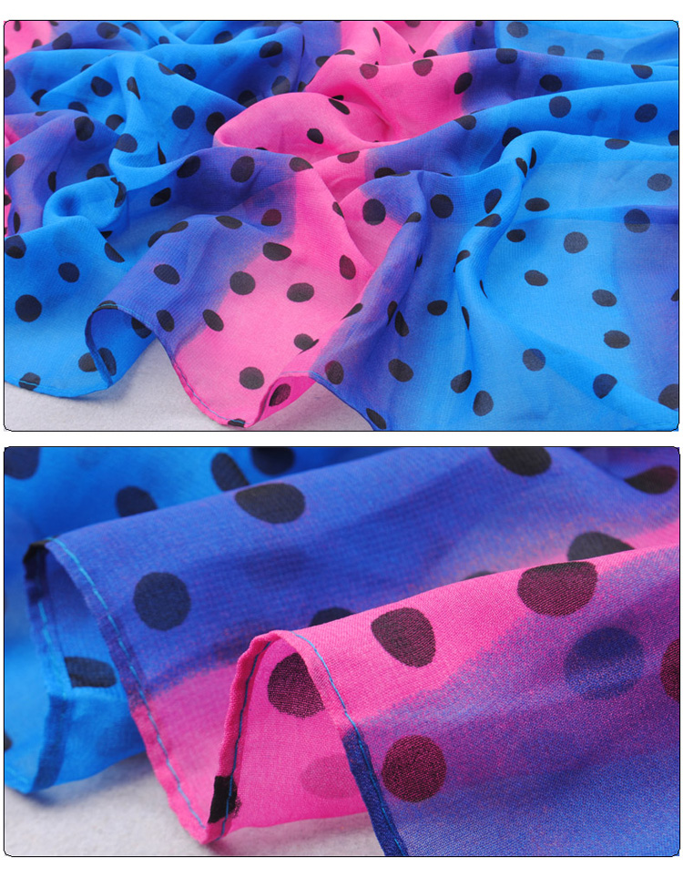 Dot patterned scarves fashion 