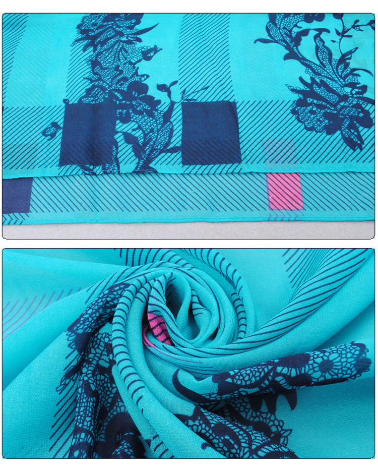 wholesale flower plaid wrap scarf