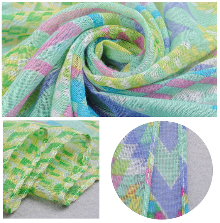 Women summer diamond pattern beach towel