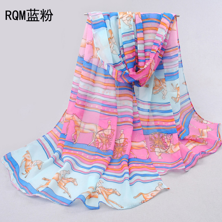 Hot striped pattern tying scarves