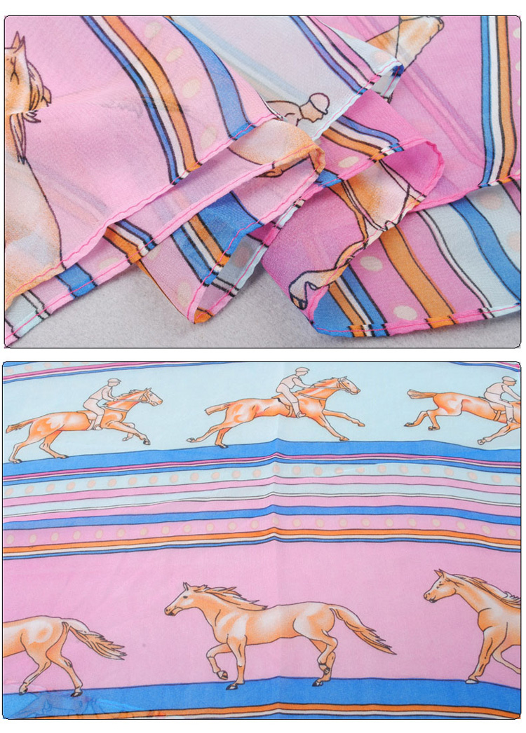 Hot striped pattern tying scarves