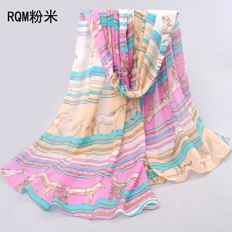 Hot striped pattern tying scarves