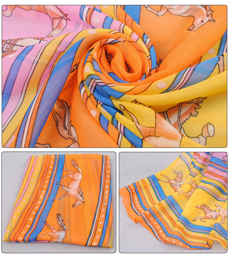 Hot striped pattern tying scarves