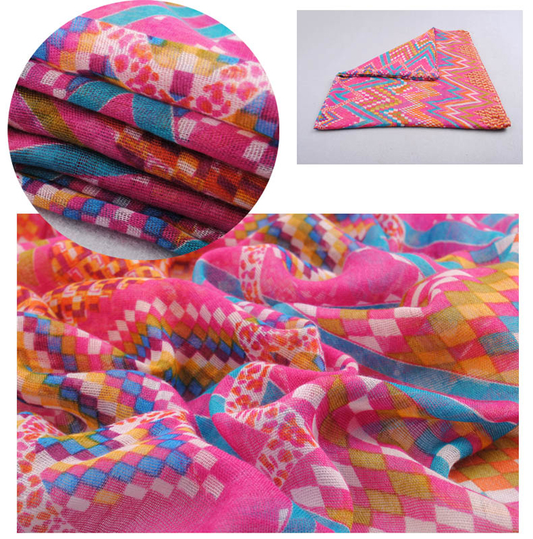 Women summer diamond pattern beach towel