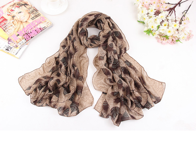 Floral voile fashion scarves shawl