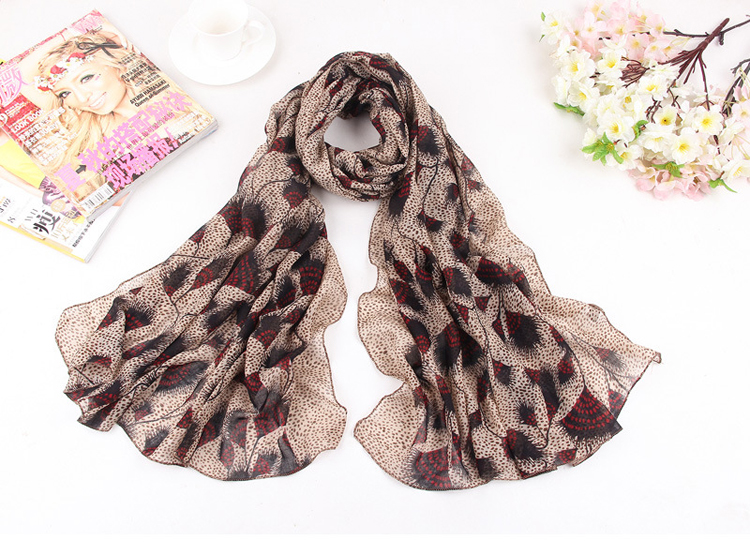 Floral voile fashion scarves shawl
