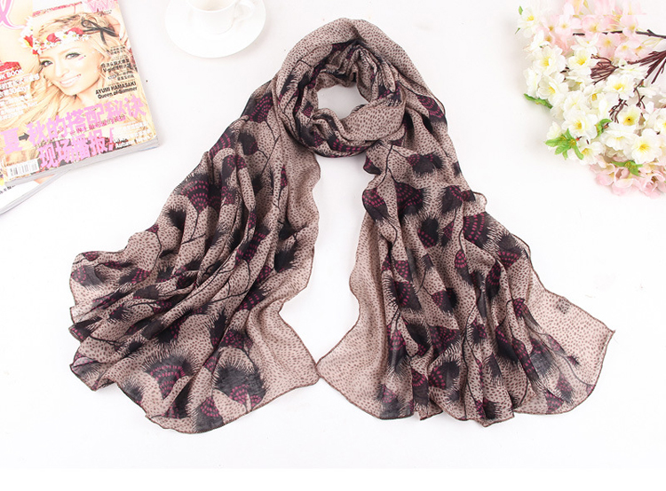 Floral voile fashion scarves shawl