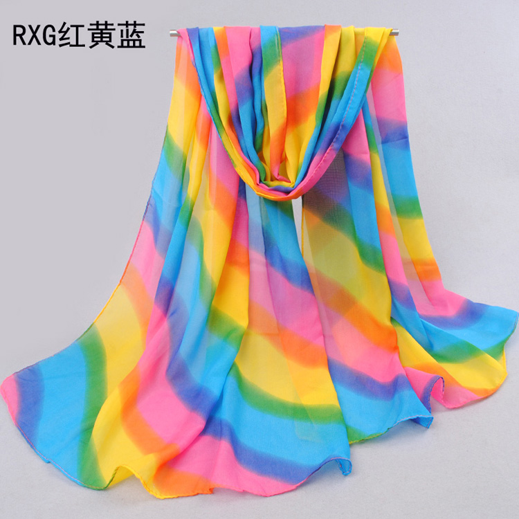Colored stripes scarf accessories