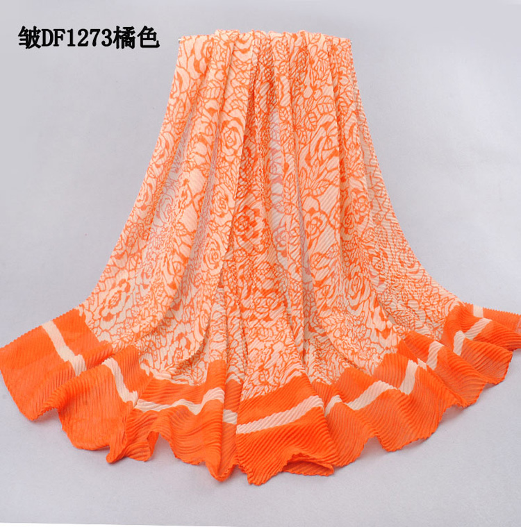 Embroidered flower thin scarves wholesale