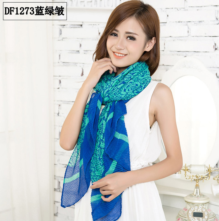 Embroidered flower thin scarves wholesale