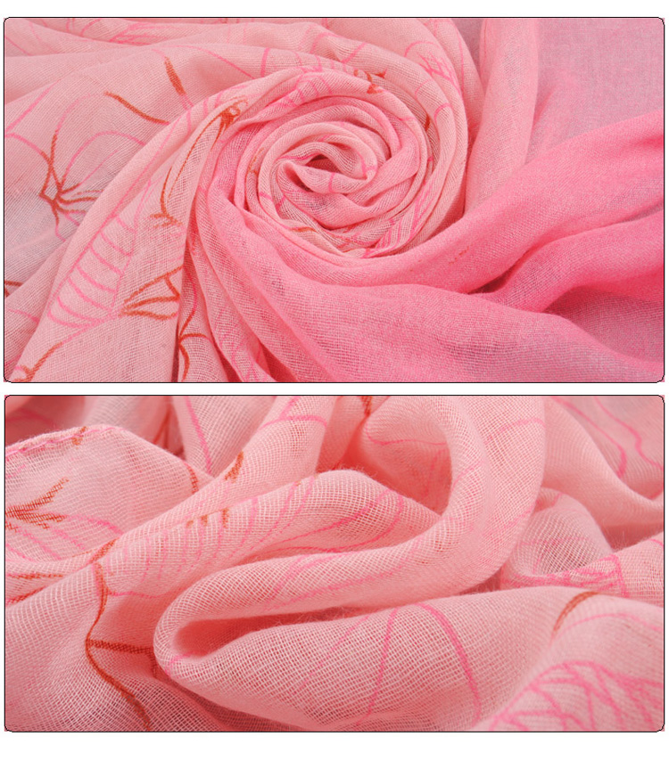 Women floral chiffon shawl 