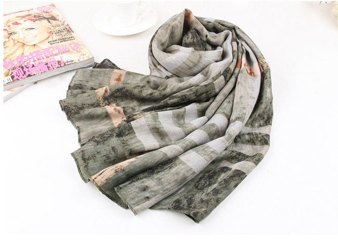 Square plaid graffiti pretty scarves