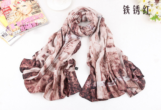 Square plaid graffiti pretty scarves